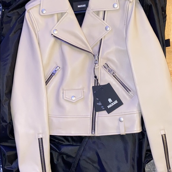 Mackage baya crop leather jacket size xs - Picture 5 of 6